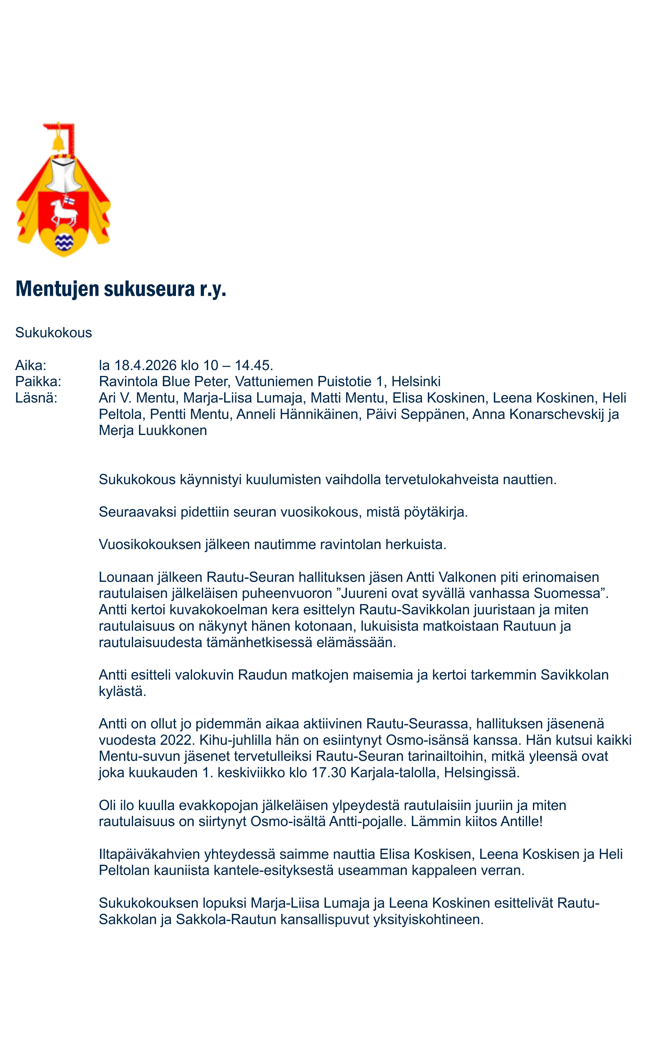 Sukukokous 18.4 1